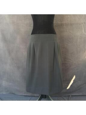 Vintage Black Midi Skirt Minimalist